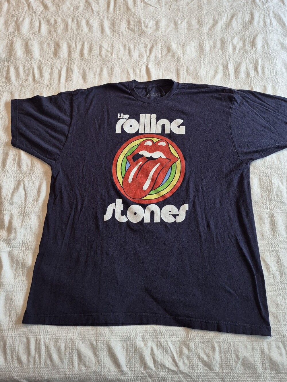 Rolling Stones Hot Topic men's 2X navy short sleeve shirt VGUC